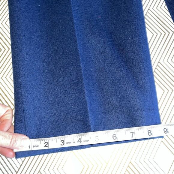 VTG Pan-her Pants Slacks Sz 13-14 Navy Blue Wool Lined Union Made In USA - Picture 8 of 11